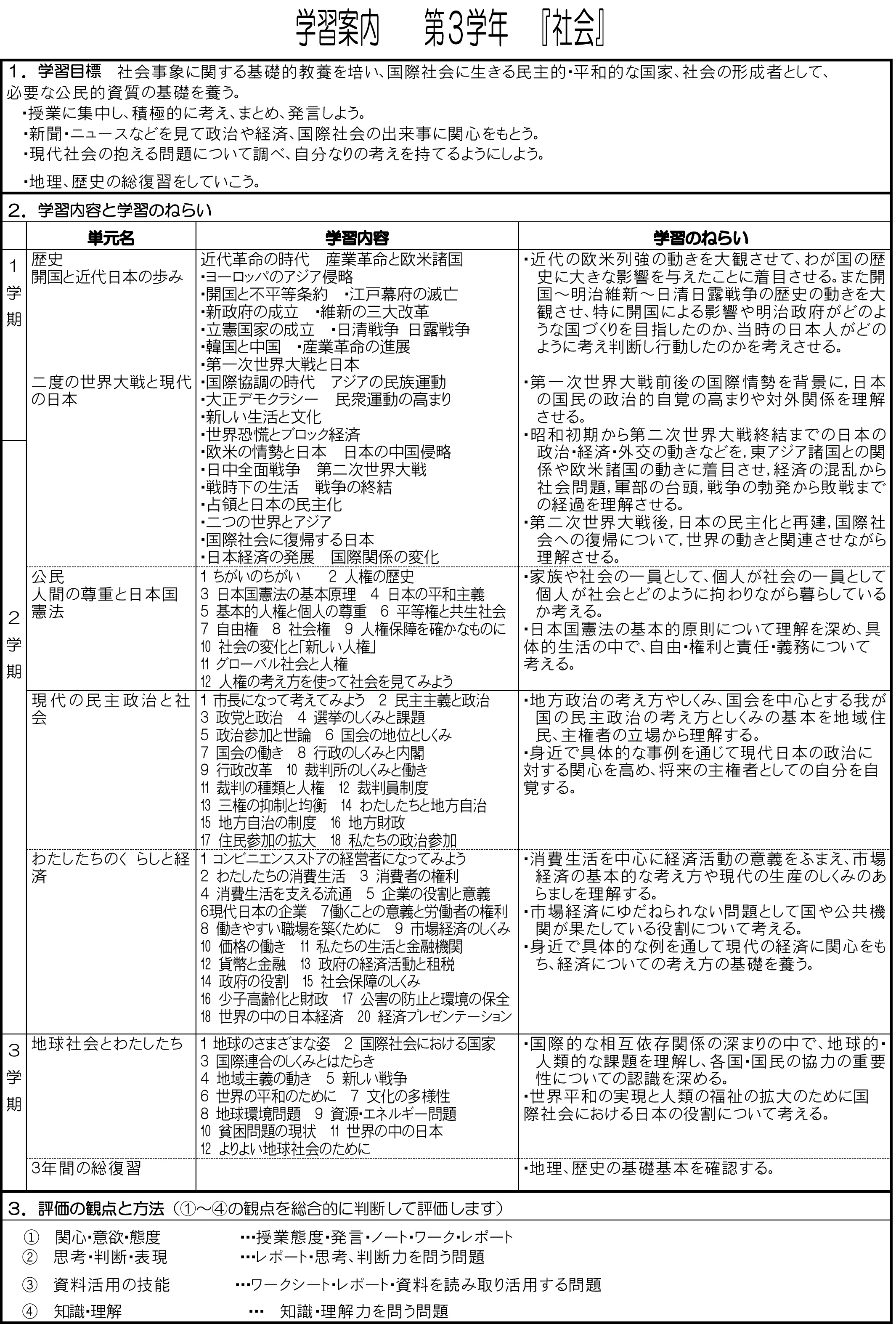 平成27年社会シラバス3年