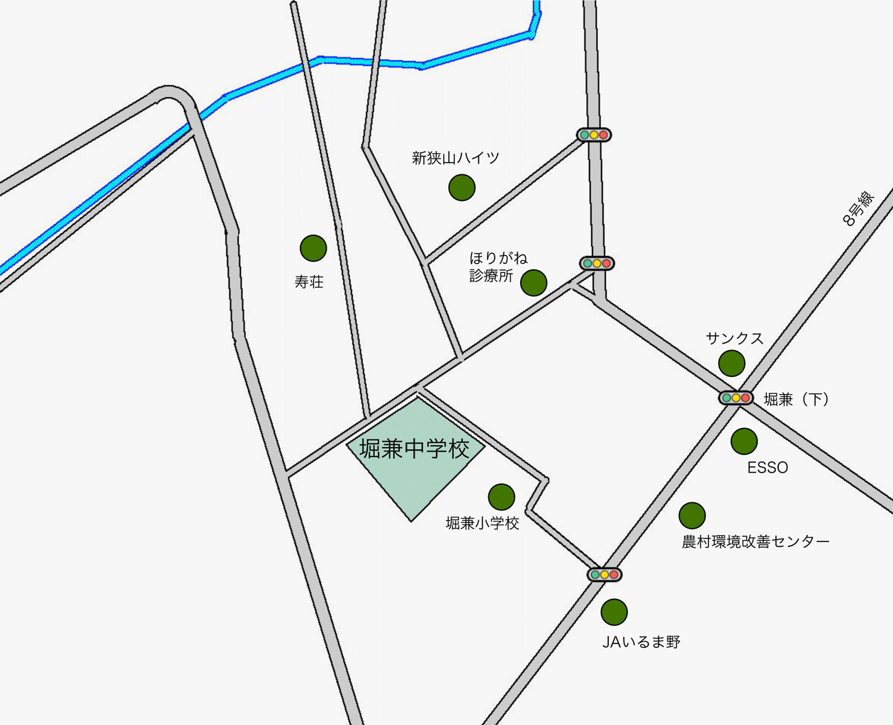 堀中周辺地図